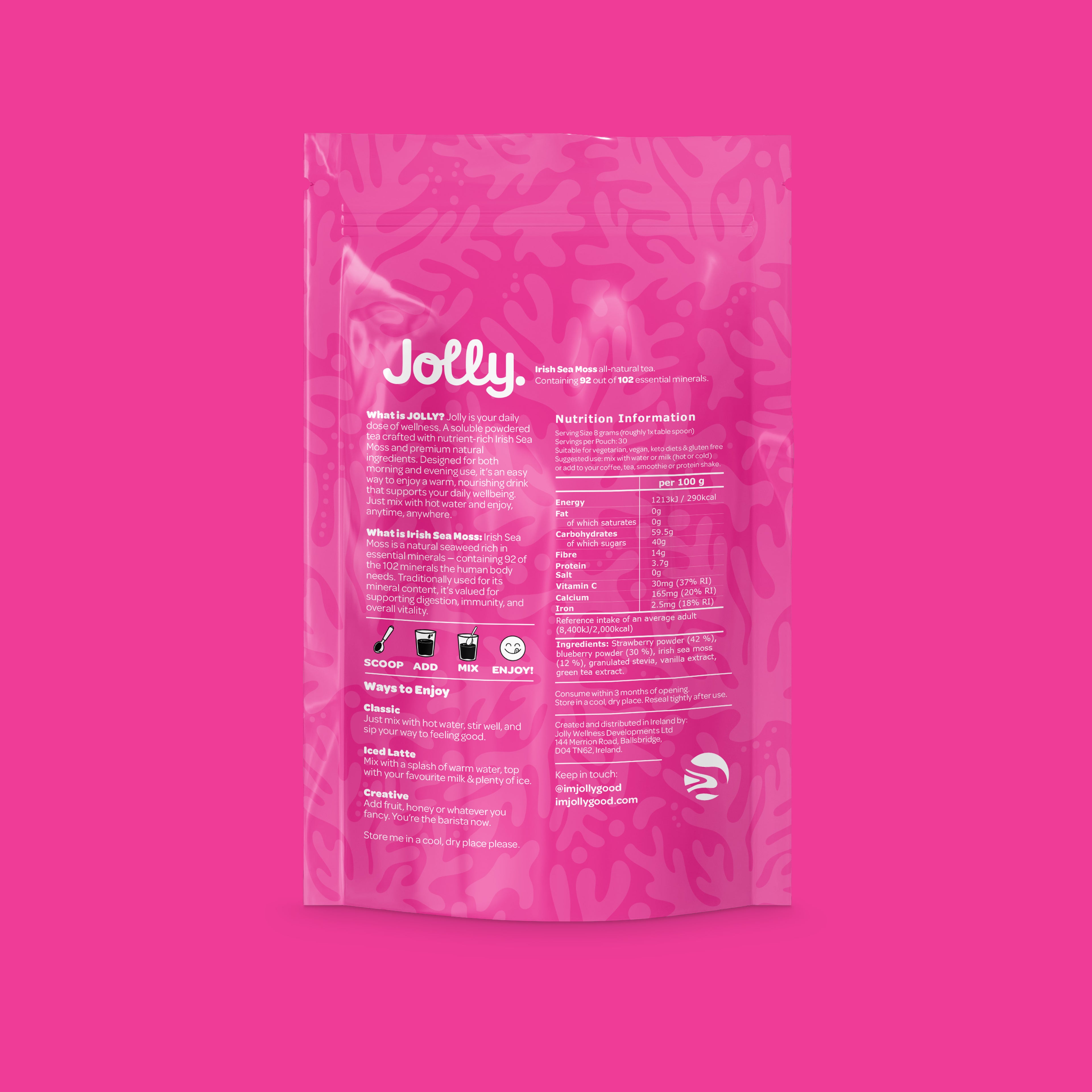 Jolly Irish Sea Moss, Blueberry & Strawberry